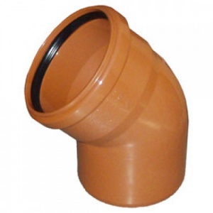 Отвод ПП НПВХ ДУ-110*45` уличный рыжий №07359