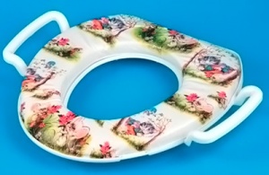 Сиденье д/унитаза детское мягкое с/ручками №07036