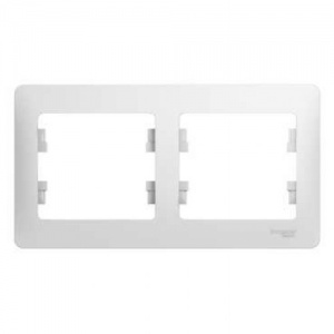 Рамка 2 м "Glossa" гориз (бел) GSL000102 SchE №03131