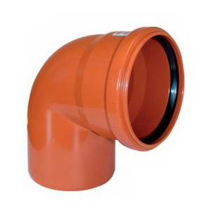 Отвод ПП НПВХ ДУ-110*90` уличный рыжий №01617