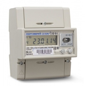 Счётчик Энергомера СЕ 102 R5.1 145-J (5-60А) 1ф 2тар ДИН №02336