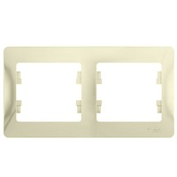 Рамка 2 м "Glossa" гориз (крем) GSL000202 SchE №02903