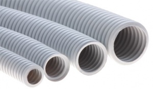 Труба ПВХ гофр d32мм серая №00190