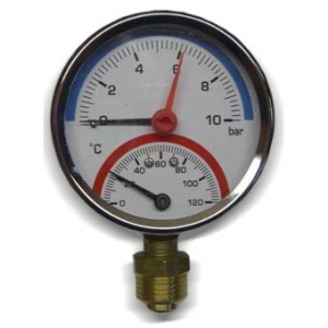 Термоманометр Itap484/Stout 1/2 бок/подкл №04934