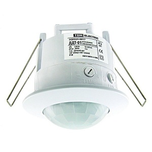 Детектор авт/вкл/освещ (встраив в нишу d65мм) 1200W 6м 120`(сбоку)360`(сверху) IP20 TDM №05703