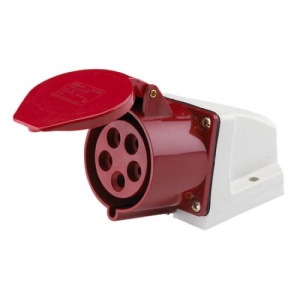 Розетка силовая стацион 135 63А 380В 3Р+РЕ+N IP44 №02123