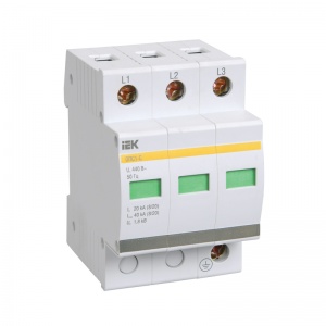Ограничитель имп. перенапр. ОПС1-С 3п 400В 20-40кА TDM №06920