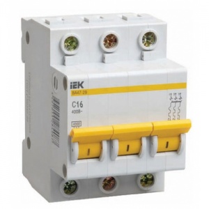 Выключатель автомат. ВА47-100 3п 16А С IEK №00058