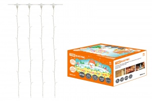 Гирлянда 70 св/д "Занавес" белая 1реж 1,0м*1,0м IP44 TDM №03310