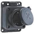 Розетка силовая стацион 16А 250В 2Р+РЕ (каучук) IP44 №02504