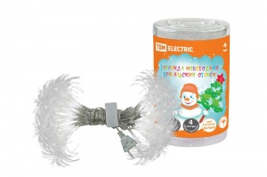 Гирлянда 40 св/д "Бенгальский огонек" белая 1реж 4м IP20 TDM №00688