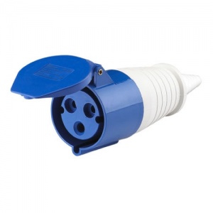 Розетка силовая прям 213 16А 230B 2P+PE IP44 №01422