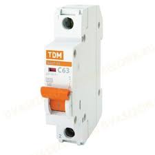 Выключатель автомат. TDM ВА47-29 1п 63А С №04617