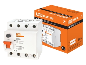 УЗО TDM ВД1-63 4п 80А 30мА №06914