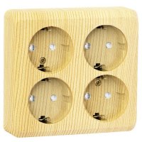 Розетка 4м ОП "Этюд" ЕС (сосна) с/шт SchE №02262