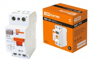 УЗО TDM ВД1-63 2п 25А 30мА №02045