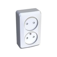 Розетка 2м ОП "Этюд" (бел) SchE №06037