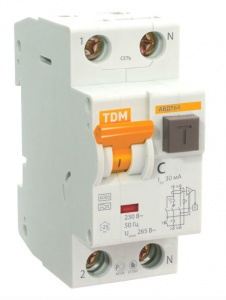 Диф. автомат АВДТ-64 2п 20А 30мА С TDM №02062