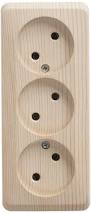 Розетка 3м ОП "Этюд" б/з (сосна) SchE №02397