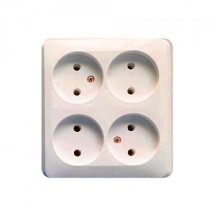 Розетка 4м ОП "Этюд" б/з (крем) SchE №03030