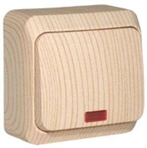 Выкл 1кл ОП "Этюд" с инд (сосна) SchE №04640