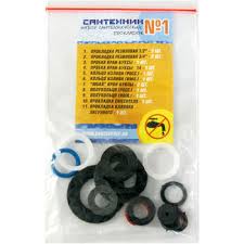 Набор прокладок "Сантехник №1" резина 14шт №03693