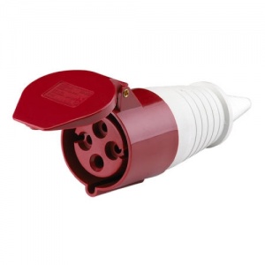 Розетка силовая прям 224 32А 230B 3P+PE IP44 №01426