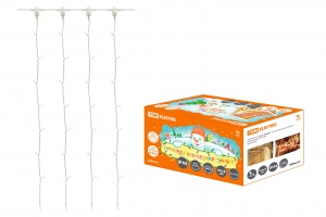 Гирлянда 169 св/д "Занавес" белая 8реж 1,5м*2,5м IP44 TDM №04161