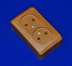 Розетка 2м ОП "Этюд" (бук) SchE №02699