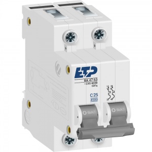 Выключ автомат  ВА 47-63 2п 50А С 4,5кА ETP №10323