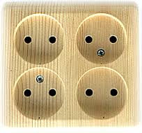 Розетка 4м ОП "Этюд" б/з (сосна) SchE №02934