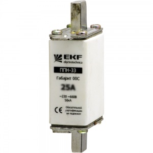 Вставка плавкая ППН-33 25А №01522