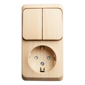 Блок ОП "Этюд" (2кл.выкл+розет ЕС) (сосна) №02800