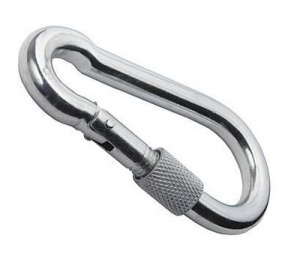 Карабин с фиксатором оцинк 8 №08907