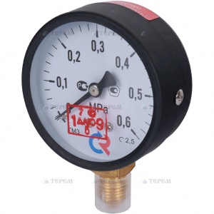 Манометр радиальный 1/4 10атм Ду 50мм бок/подкл Rommer №09787