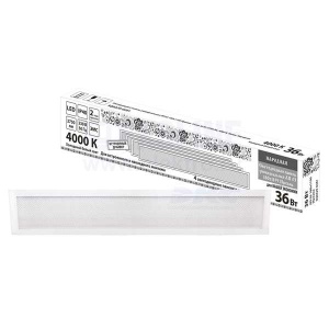Свет-к св/диод универс прямоуг 36W 220V 4000К 1200*180*19мм IP20 Wolta №00118