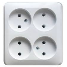 Розетка 4м ОП "Этюд" б/з (бел) SchE №00918