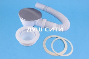 Сифон д/душ/кабины (низ/поддон) d85-100мм  h70мм с г/тр 40 CD2005 №06689