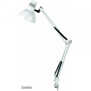 Свет-к н/стол/струбц Е27 40W серебро KD-312 C03 Camelion №04745