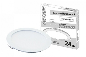 Свет-к св/диод встр круг 24W 4000K d300/280/h20мм IP20 Ecola №01961