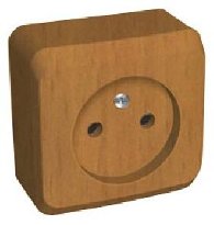 Розетка 1м ОП "Этюд" (бук) SchE №01006