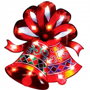 Фигура св/диод "Колокольчики" 220V (шнур1,5м) 43*47,5*3см IP20 LТ037 Feron №03314