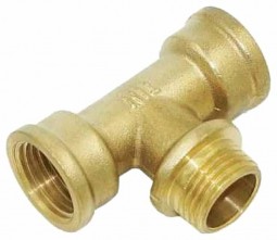 Тройник лат 3/4"-1/2"-3/4" г/ш/г TIM №11107