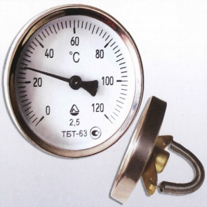 Термометр накладной ТАВ 63/120 с пружиной (0-120 град) №04982